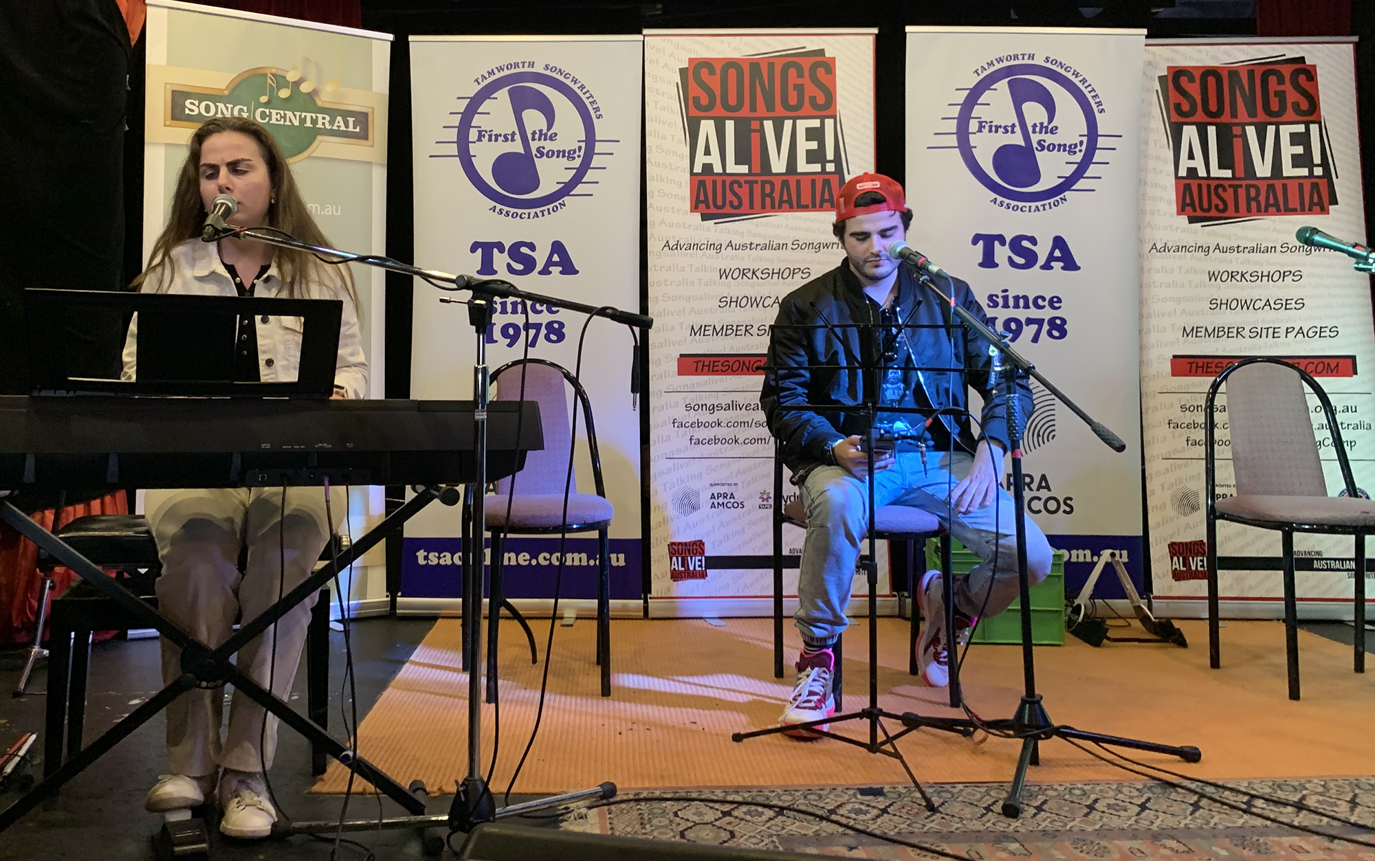 Songsalive! Australia / TSA workshop in the Mountains Lara_Nakhle_Jake_Martin